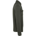 Organic Khaki - Side - Native Spirit Unisex Adult Faded Brushed Fleece Overshirt