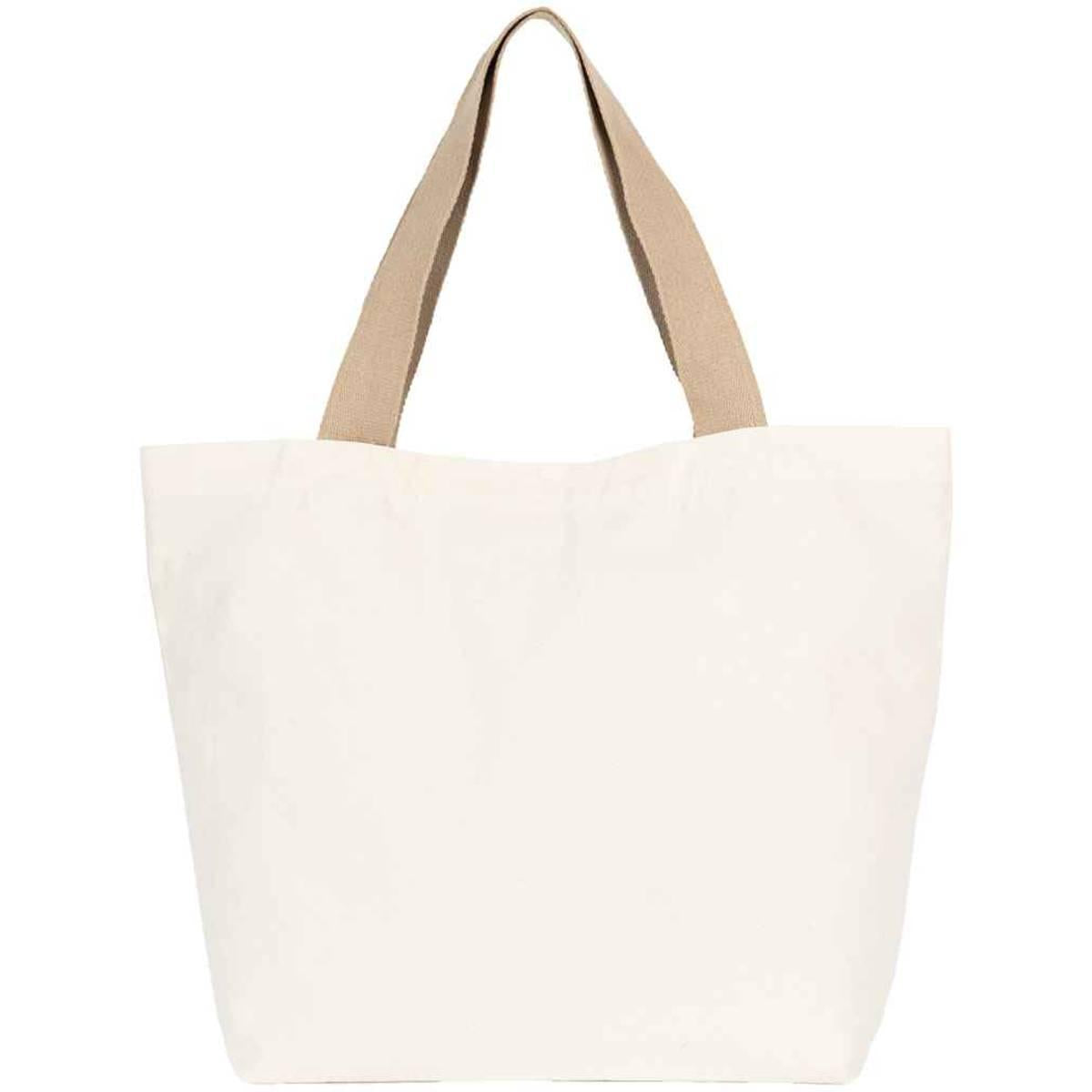 Ecume-Hemp - Front - Kimood Large Recycled Flat Base Tote Bag