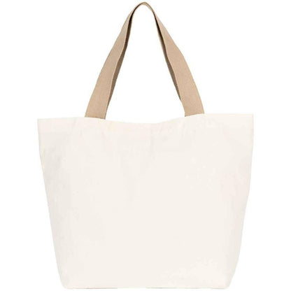 Ecume-Hemp - Front - Kimood Large Recycled Flat Base Tote Bag