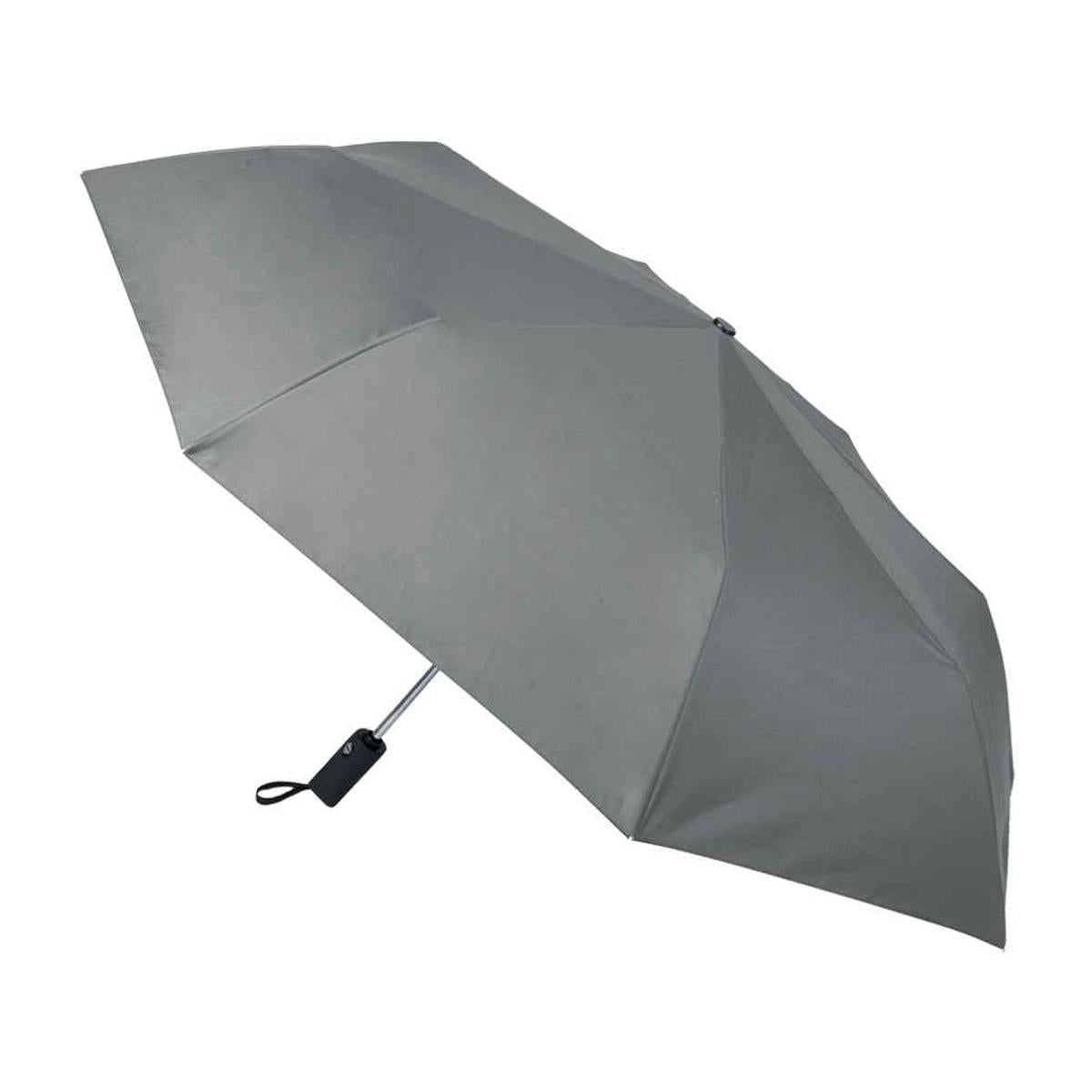 Light Grey - Front - Kimood Mini Automatic Folding Umbrella