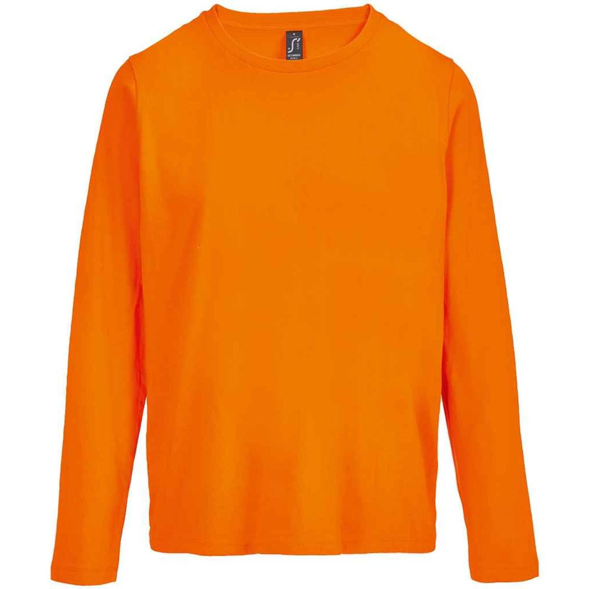 Orange - Front - SOLS Womens-Ladies Monarch Long-Sleeved T-Shirt