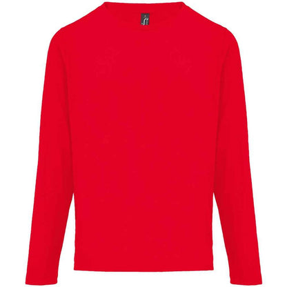 Red - Front - SOLS Womens-Ladies Monarch Long-Sleeved T-Shirt