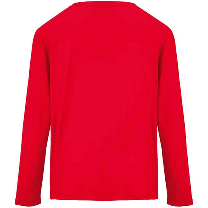 Red - Back - SOLS Womens-Ladies Monarch Long-Sleeved T-Shirt