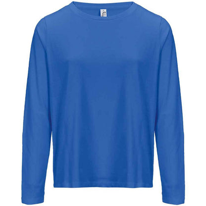 Royal Blue - Front - SOLS Womens-Ladies Monarch Long-Sleeved T-Shirt