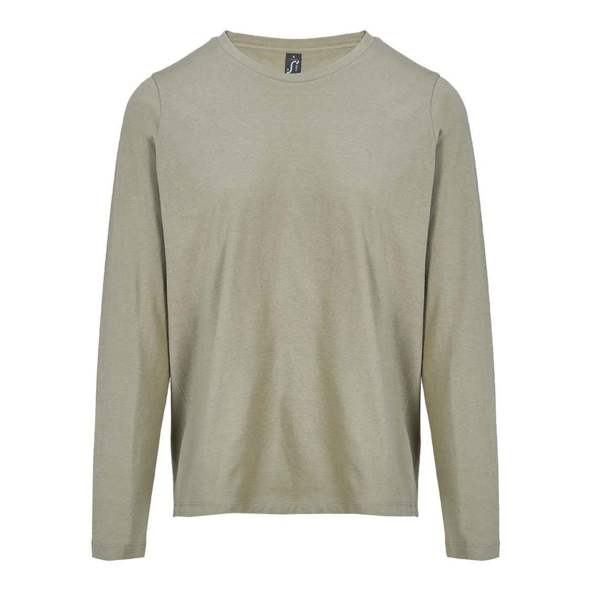 Khaki - Front - SOLS Womens-Ladies Monarch Long-Sleeved T-Shirt