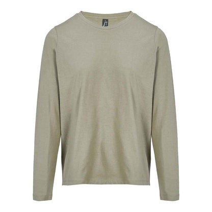 Khaki - Front - SOLS Womens-Ladies Monarch Long-Sleeved T-Shirt