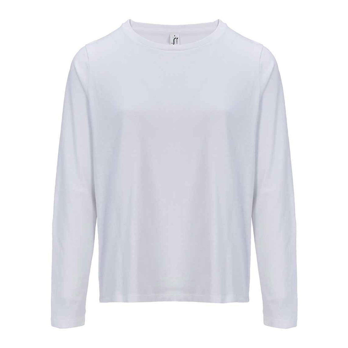 White - Front - SOLS Womens-Ladies Monarch Long-Sleeved T-Shirt