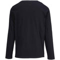 Deep Black - Back - SOLS Womens-Ladies Monarch Long-Sleeved T-Shirt