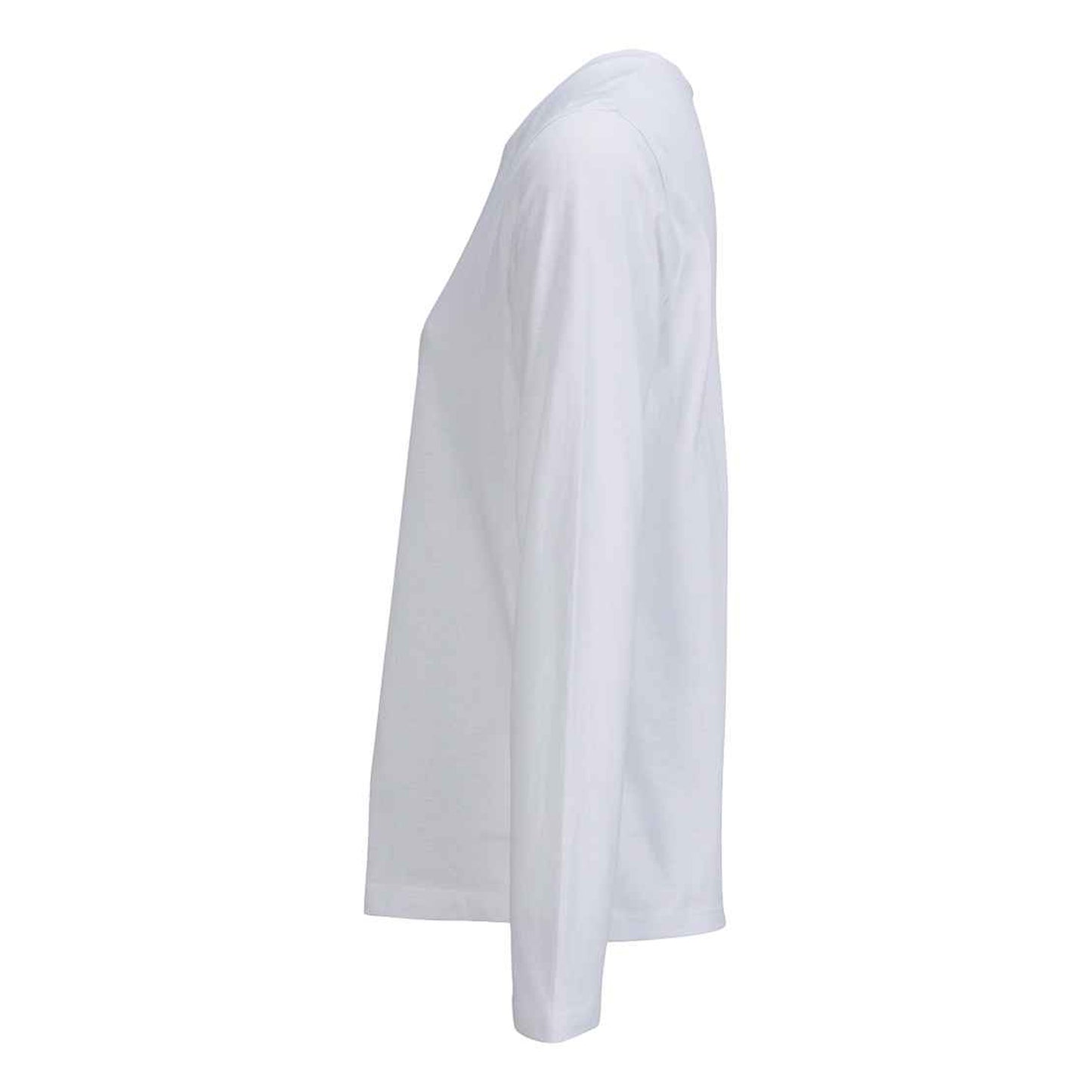 White - Side - SOLS Womens-Ladies Monarch Long-Sleeved T-Shirt