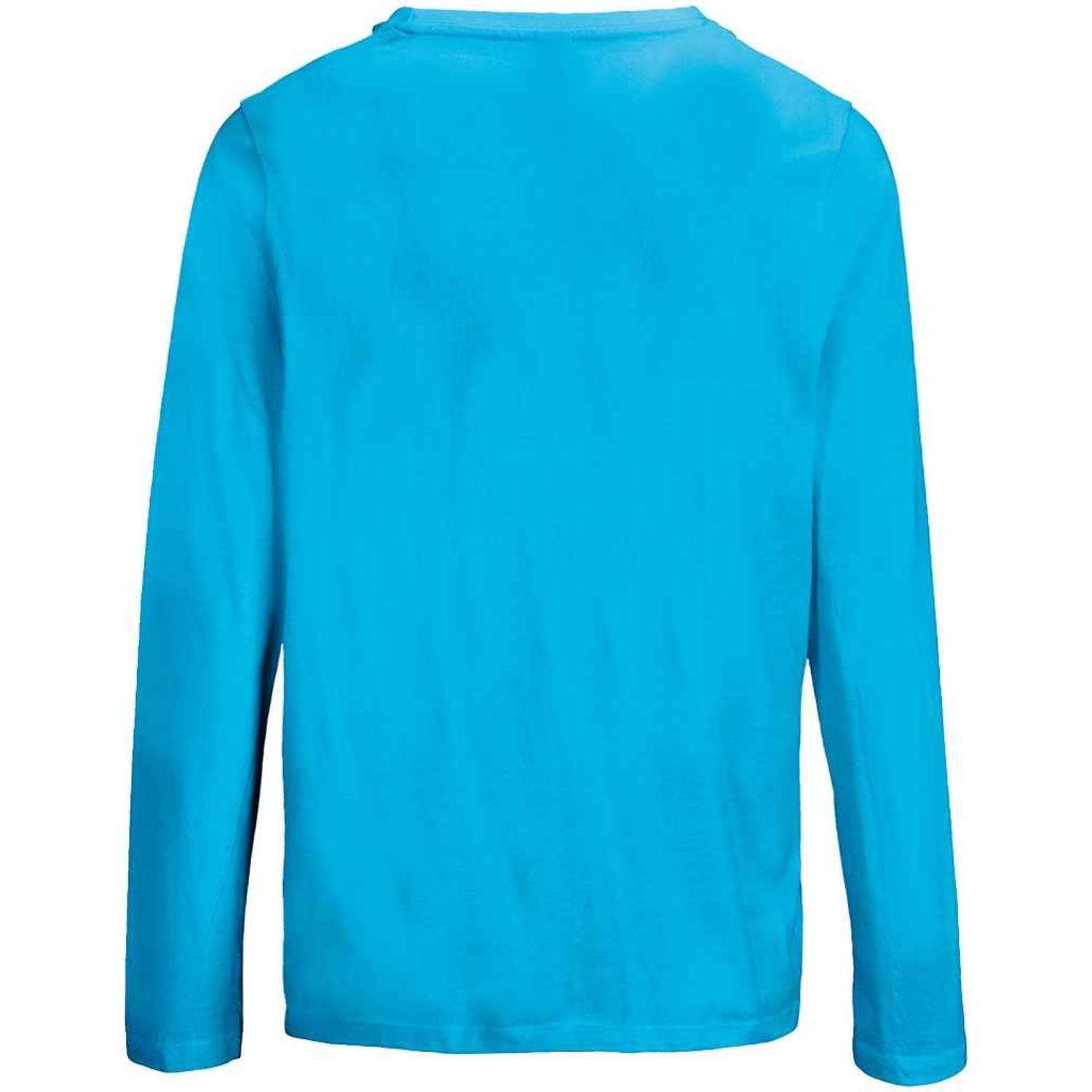 Aqua - Back - SOLS Womens-Ladies Monarch Long-Sleeved T-Shirt