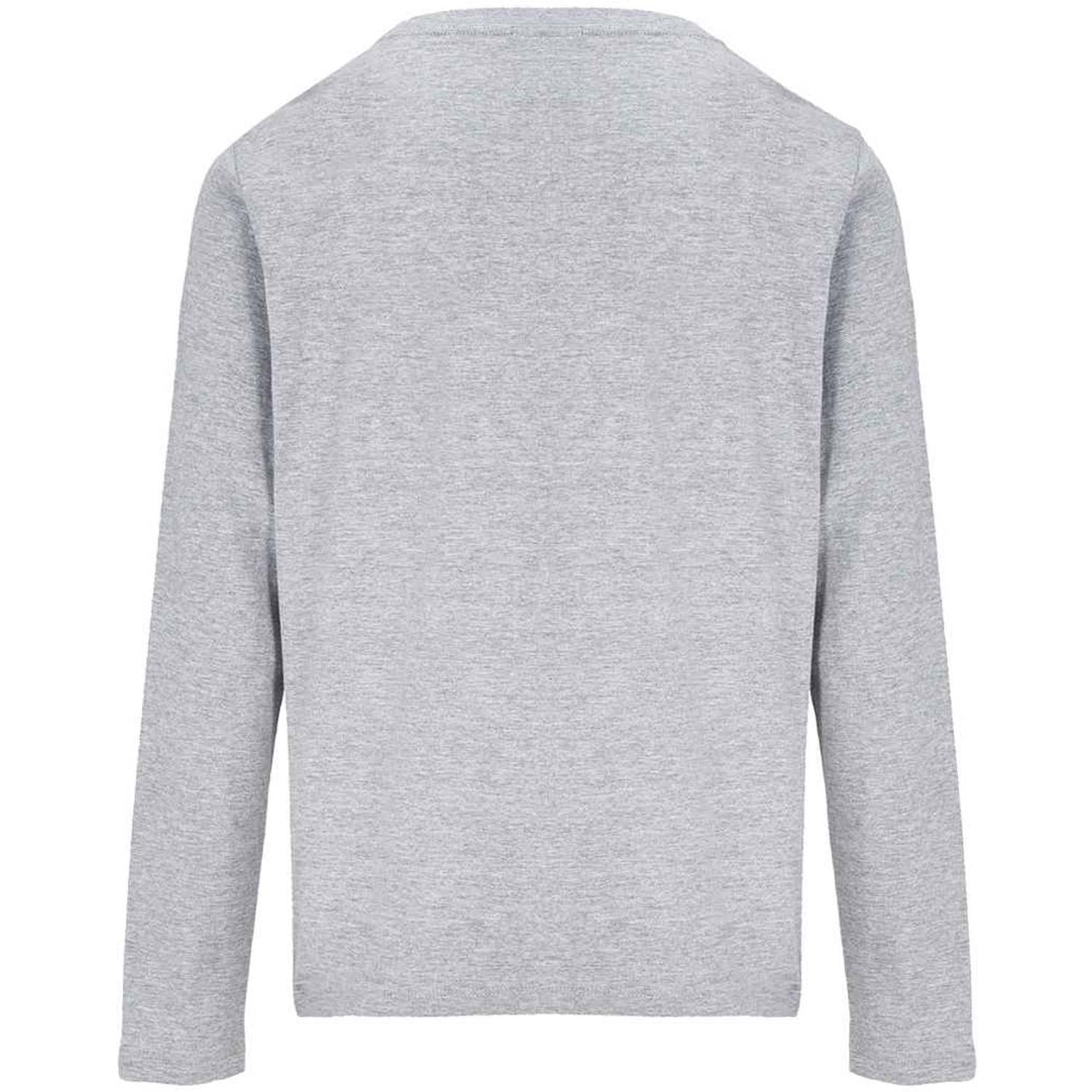 Grey Marl - Back - SOLS Womens-Ladies Monarch Long-Sleeved T-Shirt