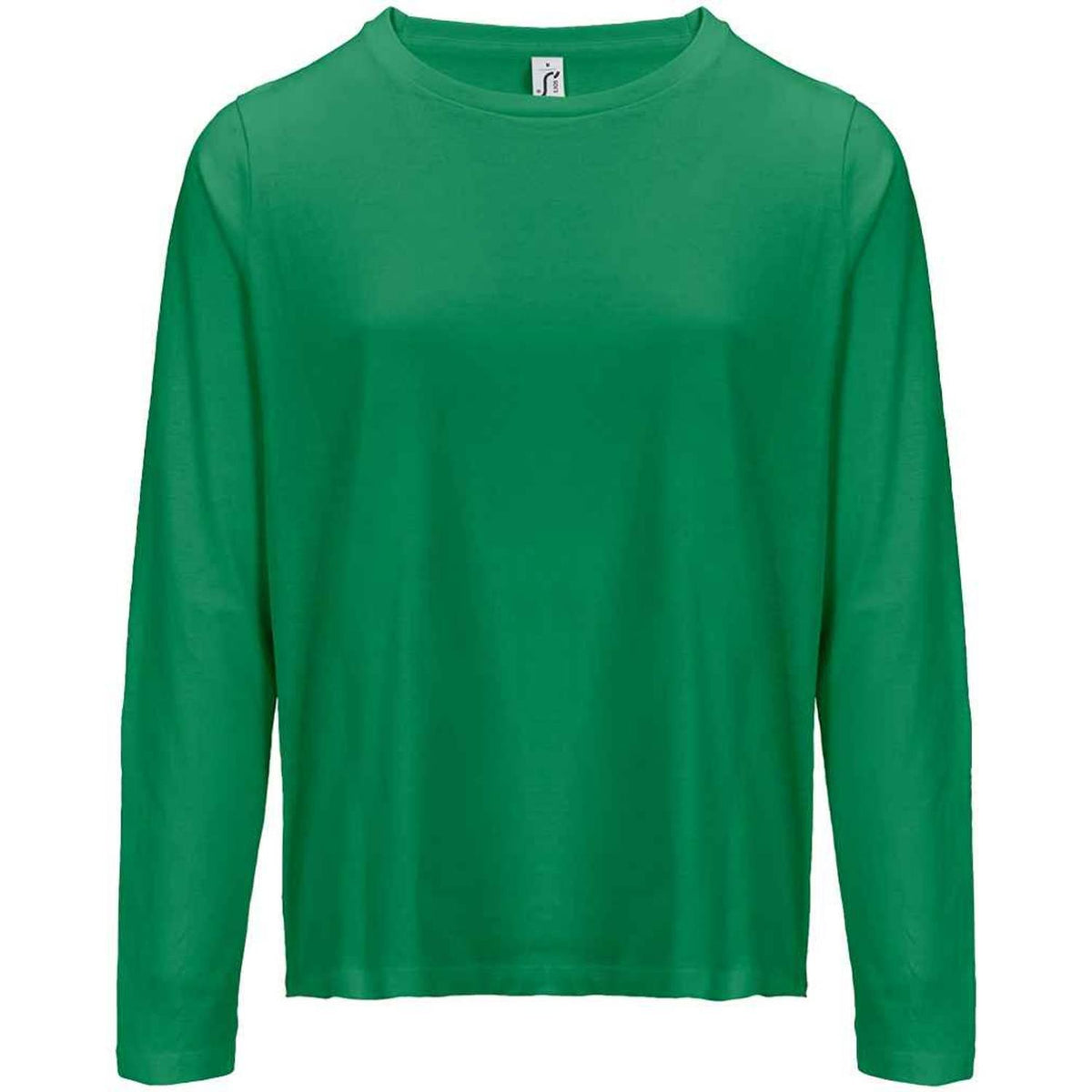 Kelly Green - Front - SOLS Womens-Ladies Monarch Long-Sleeved T-Shirt