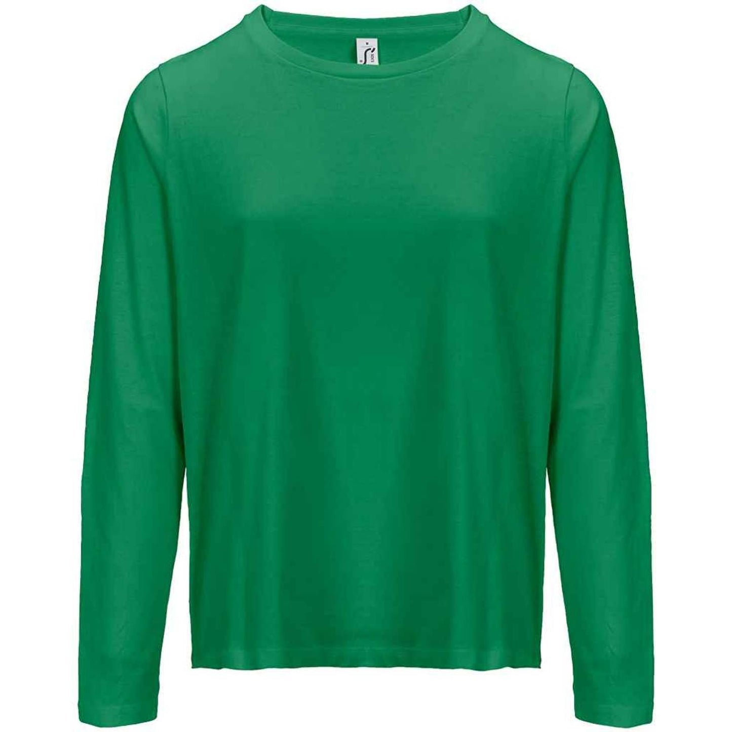 Kelly Green - Front - SOLS Womens-Ladies Monarch Long-Sleeved T-Shirt