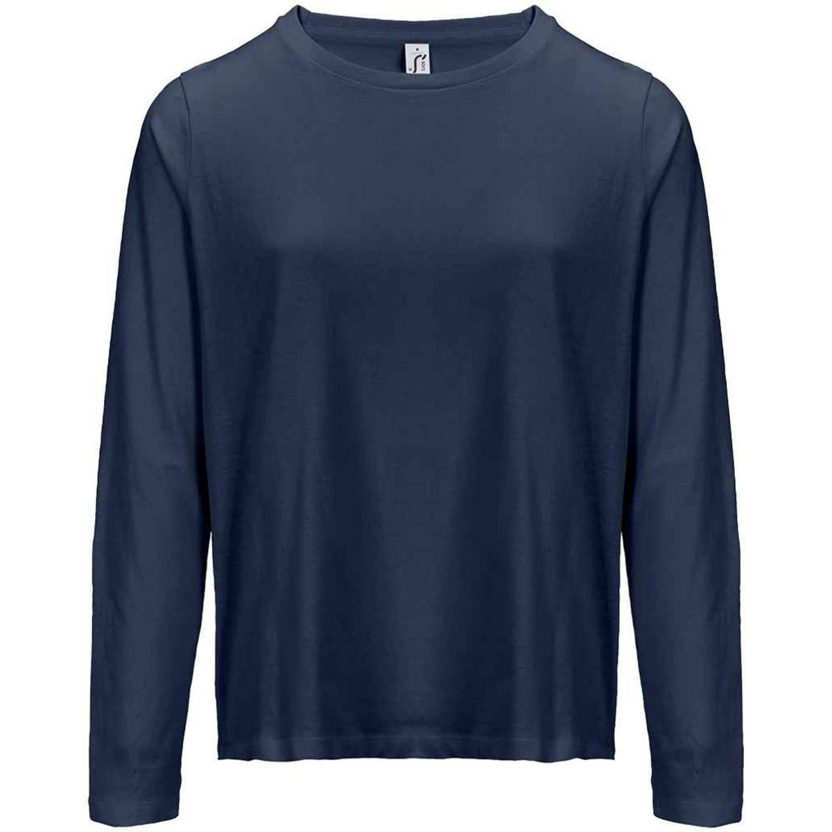 Navy - Front - SOLS Womens-Ladies Monarch Long-Sleeved T-Shirt