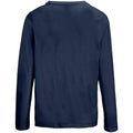 Navy - Back - SOLS Womens-Ladies Monarch Long-Sleeved T-Shirt