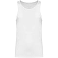 White - Front - Kariban Mens Plain Eco Friendly Tank Top