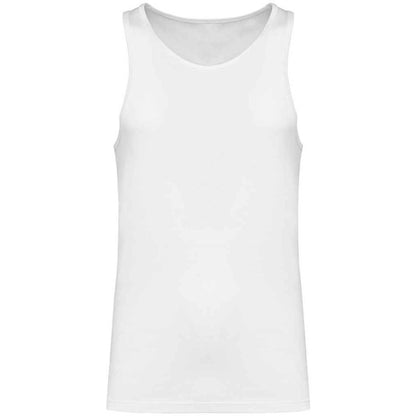White - Front - Kariban Mens Plain Eco Friendly Tank Top