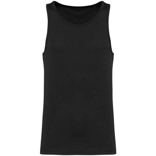Black - Front - Kariban Mens Plain Eco Friendly Tank Top