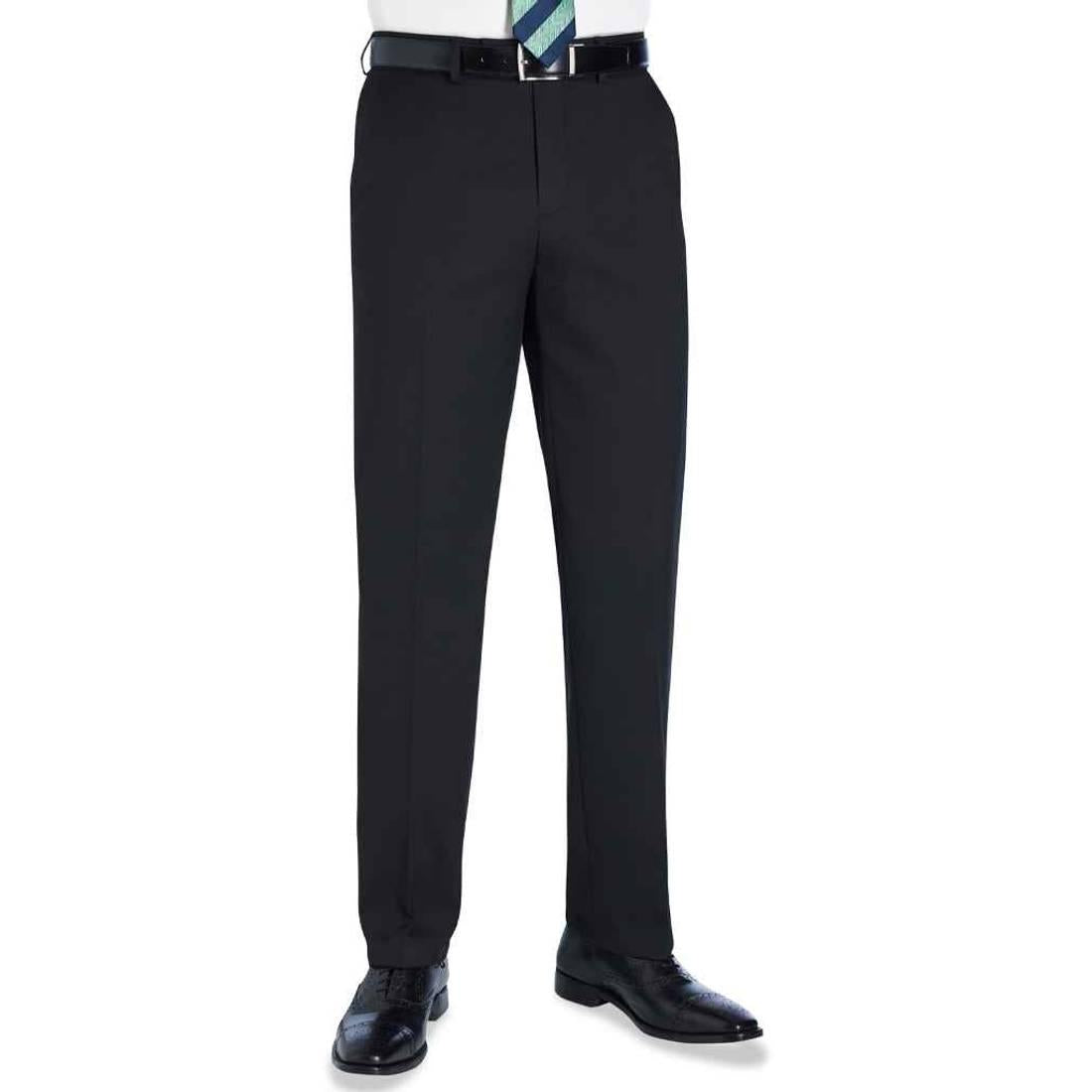 Navy - Front - Brook Taverner Mens Eclipse Phoenix Pin Dot Trousers