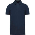 Navy - Front - Kariban Mens Pique Organic Polo Shirt