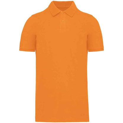 Orange - Front - Kariban Mens Pique Organic Polo Shirt