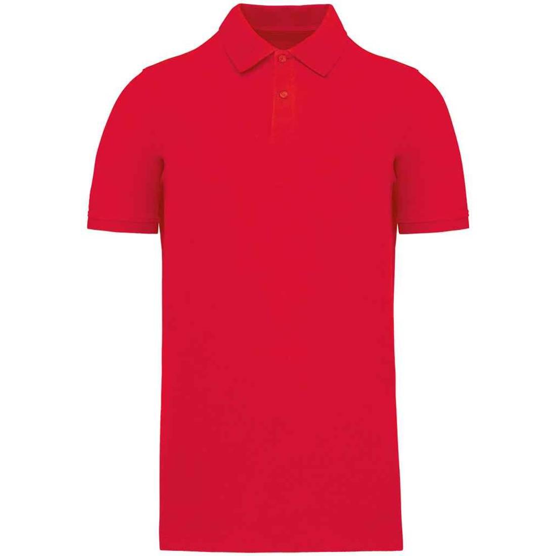 Red - Front - Kariban Mens Pique Organic Polo Shirt