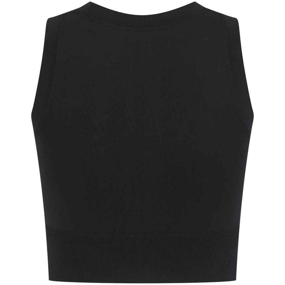 Black - Back - Tombo Womens-Ladies Cropped Tank Top