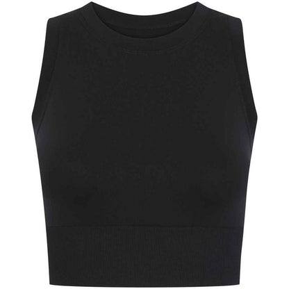 Black - Lifestyle - Tombo Womens-Ladies Cropped Tank Top