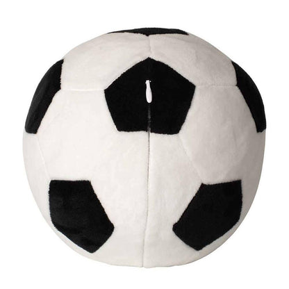 White-Black - Back - Mumbles Zippie Football Plush Toy