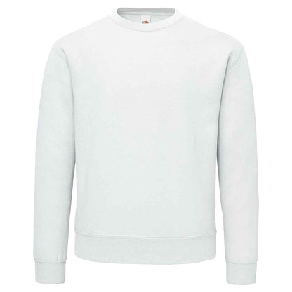 White - Front - Fruit of the Loom Mens Supercotton Plain Sweatshirt