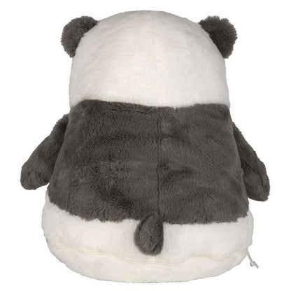 Grey-White - Back - Mumbles Zippie Panda Plush Toy