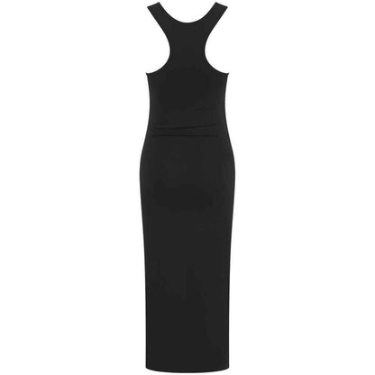 Black - Back - SF Womens-Ladies Racerback Midi Dress