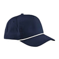 Navy-White - Front - Beechfield Rope Detail Baseball Cap