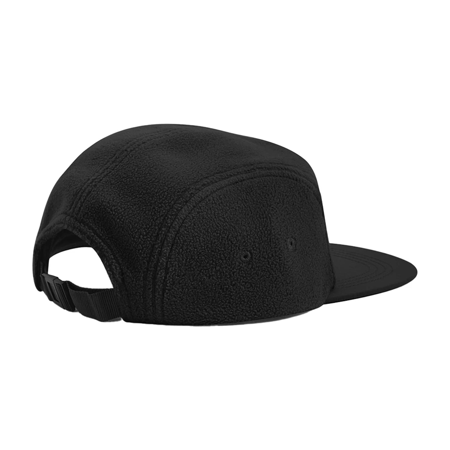 Black - Back - Beechfield Recycled Fleece Outdoor Camper Cap