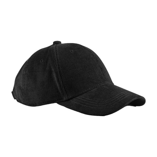 Black - Front - Beechfield EarthAware Cord Organic Baseball Cap