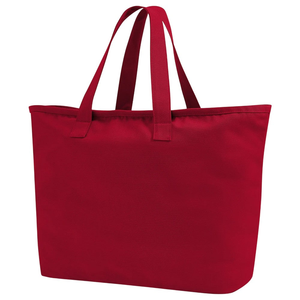 Scarlet Red - Back - Westford Mill Canvas Heavy Duty Tote Bag