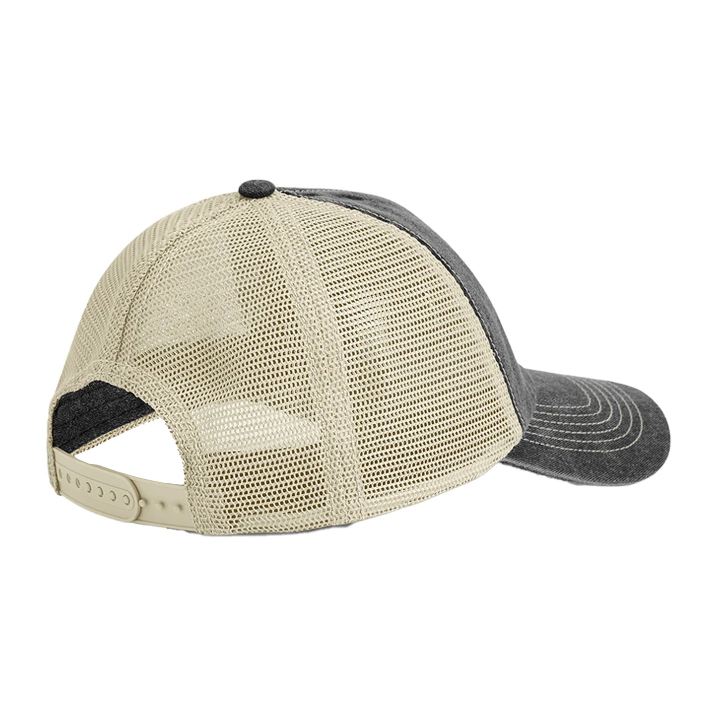 Black-Stone - Back - Beechfield Vintage 6 Panel Trucker Cap