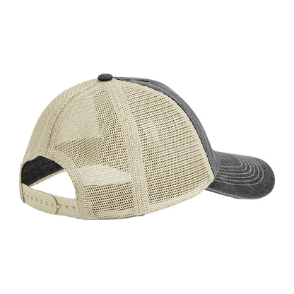 Black-Stone - Back - Beechfield Vintage 6 Panel Trucker Cap