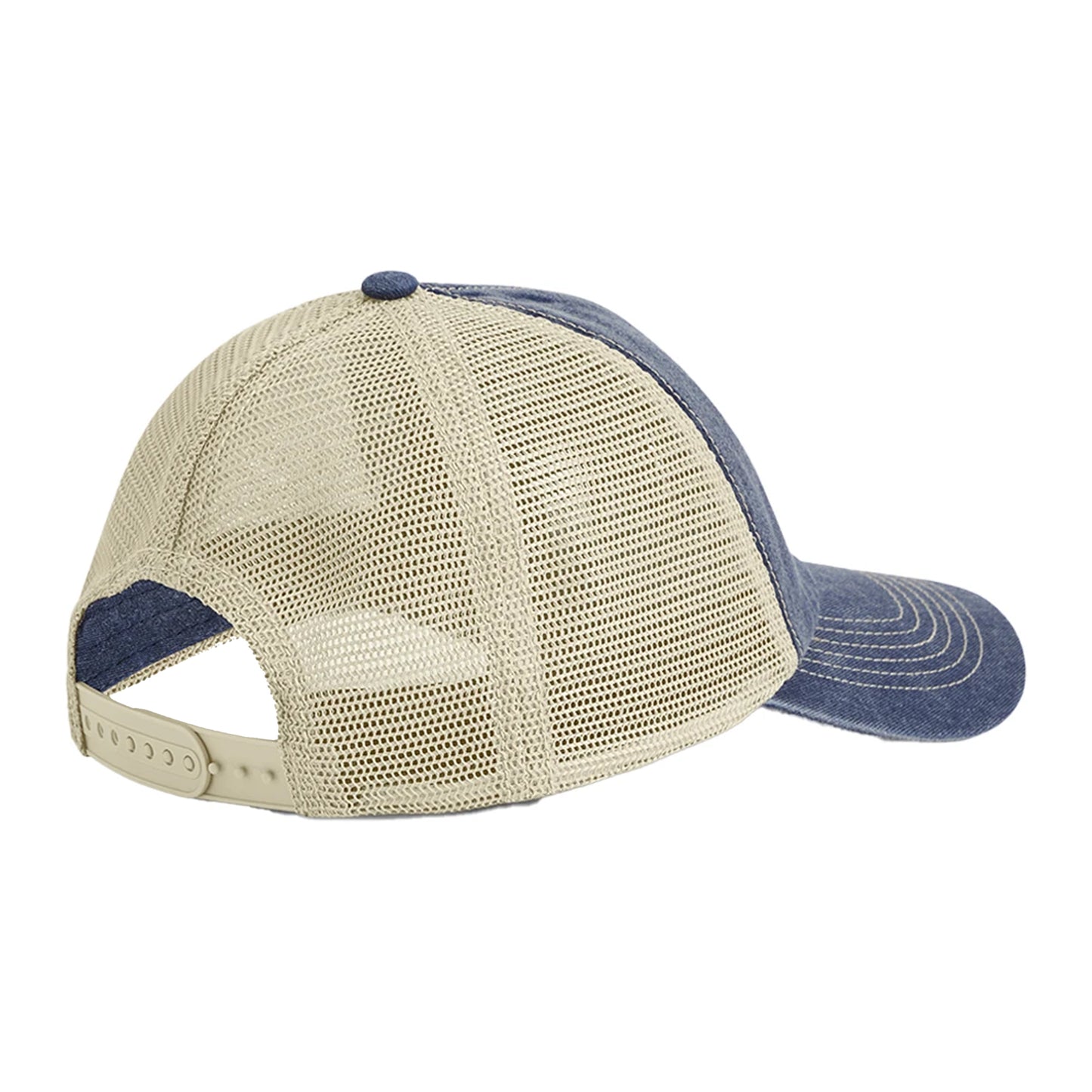 Denim-Stone - Back - Beechfield Vintage 6 Panel Trucker Cap