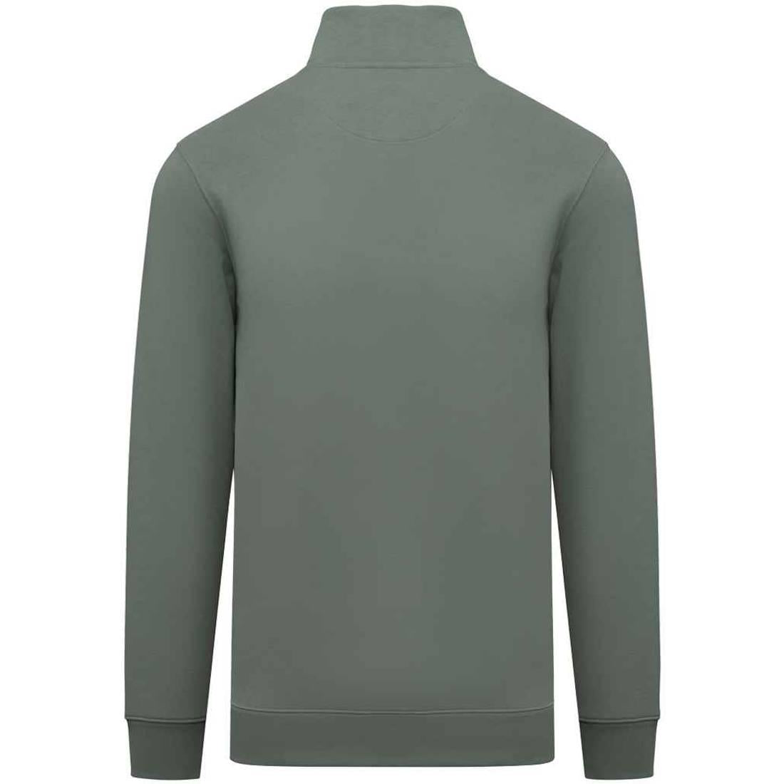 Moss - Back - Native Spirit Mens Quarter Zip Sweatshirt