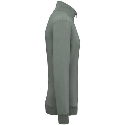 Moss - Side - Native Spirit Mens Quarter Zip Sweatshirt