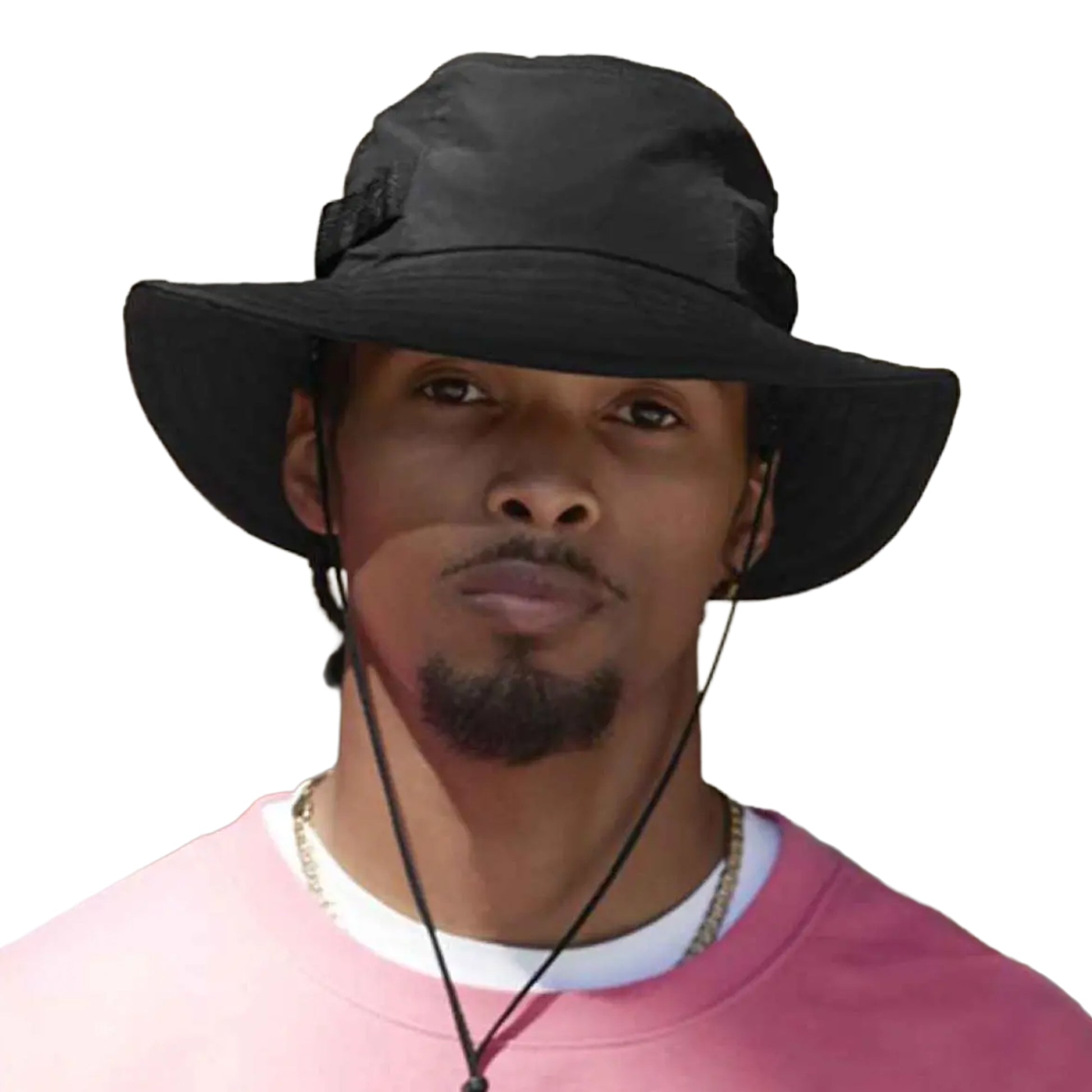 Black - Side - Beechfield Adventure Outdoor Sun Hat