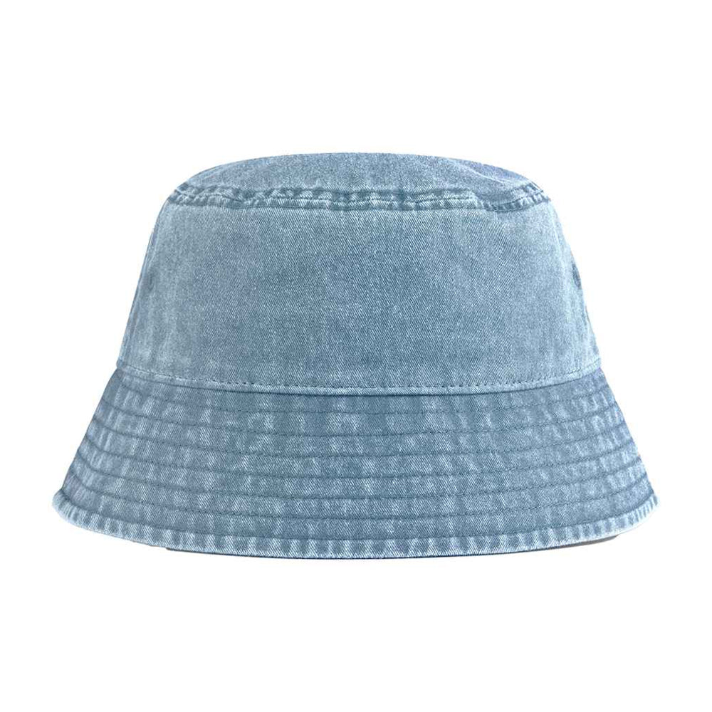 Light Denim - Back - Beechfield Vintage Bucket Hat