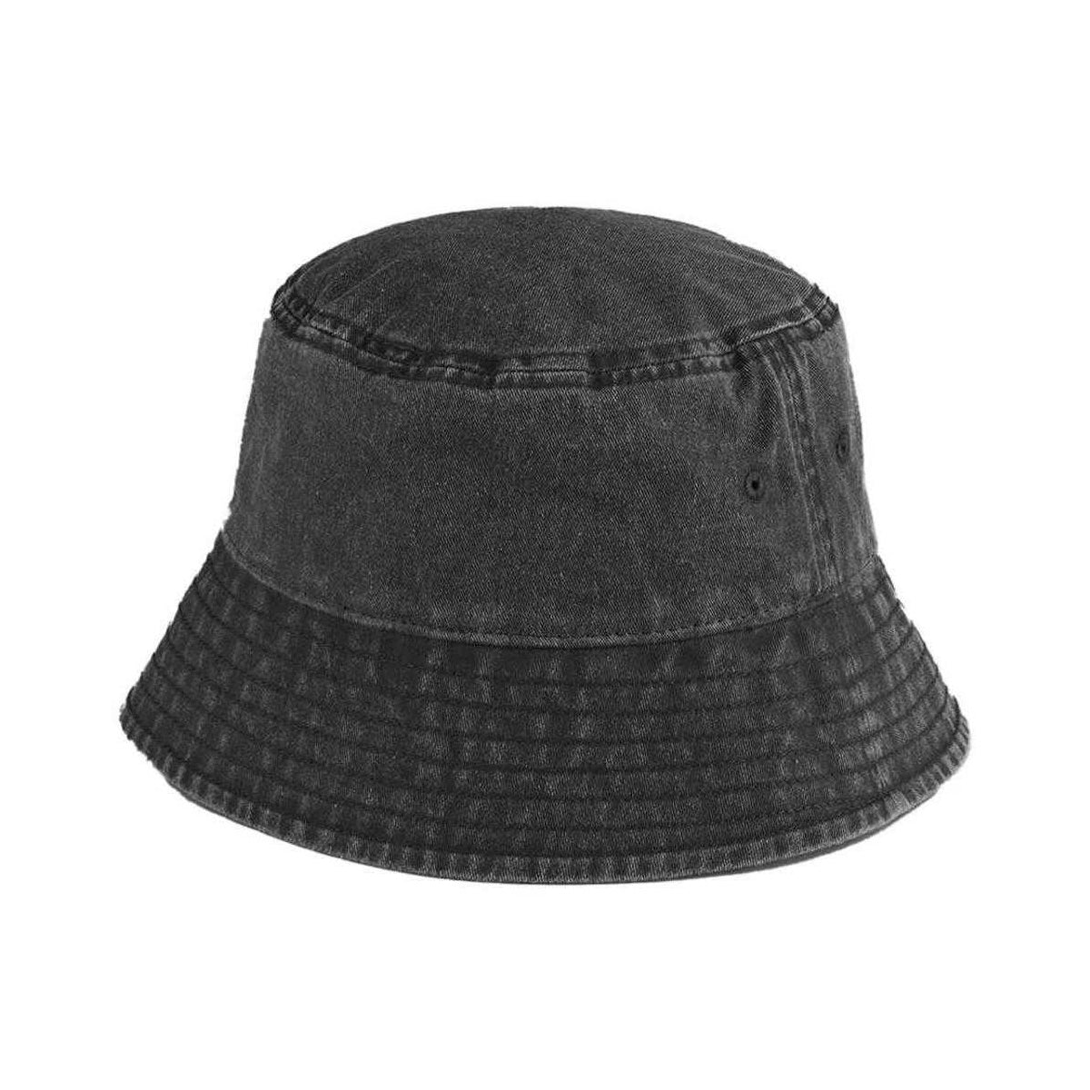 Black - Front - Beechfield Vintage Bucket Hat
