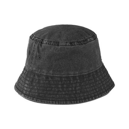 Black - Back - Beechfield Vintage Bucket Hat