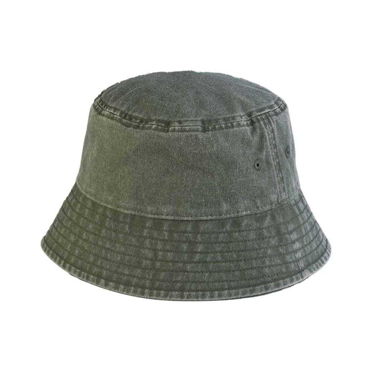 Olive - Front - Beechfield Vintage Bucket Hat
