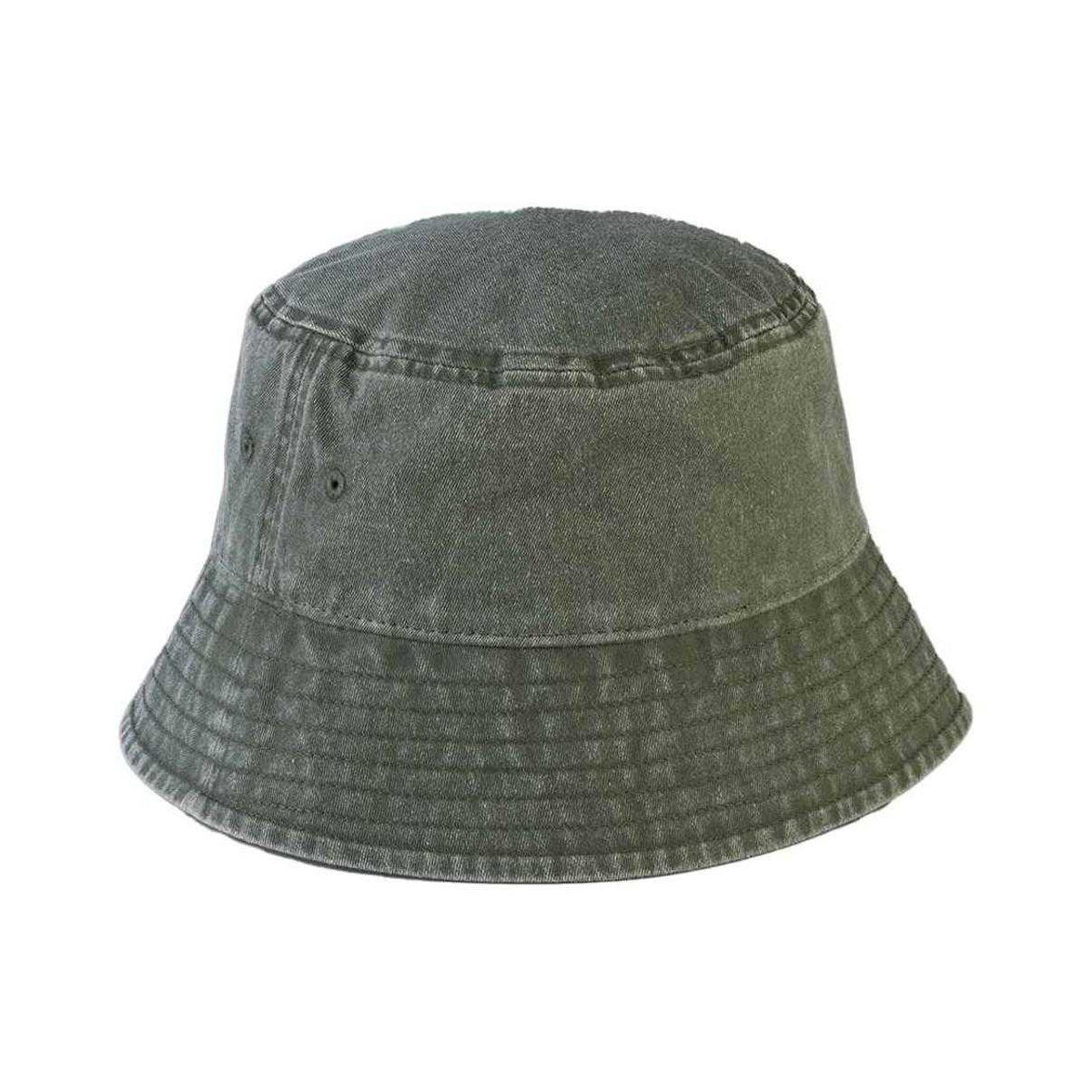 Olive - Back - Beechfield Vintage Bucket Hat
