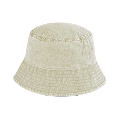 Stone - Front - Beechfield Vintage Bucket Hat