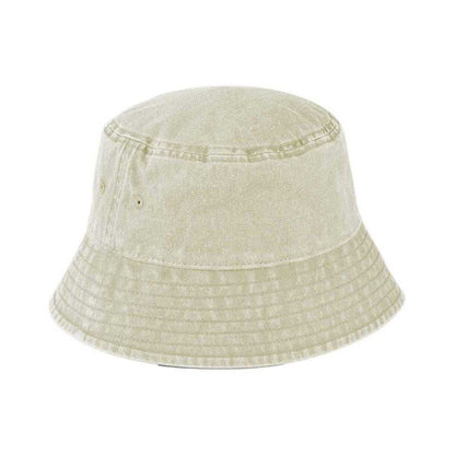 Stone - Back - Beechfield Vintage Bucket Hat
