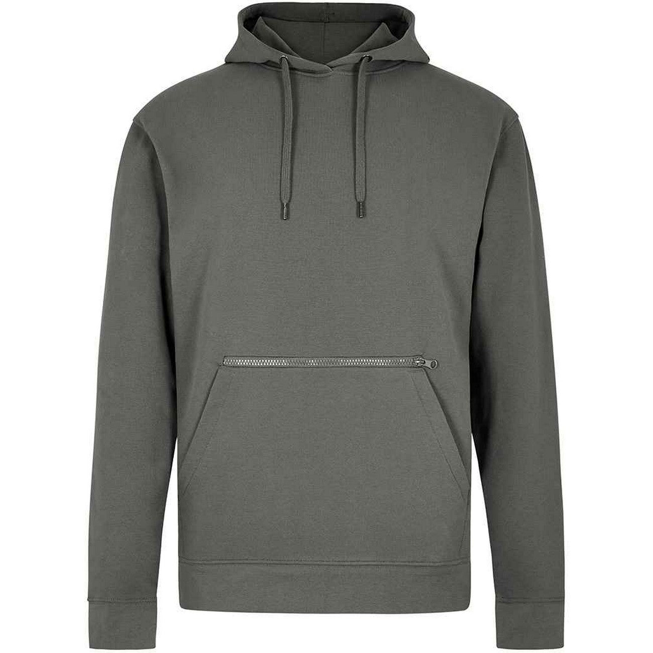 Dark Grey - Front - Kustom Kit Unisex Adult Piqué Regular Hoodie